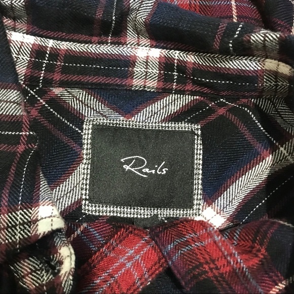 Rails Plaid Button Down Shirt Red and Blue Plaid size small - Picture 6 of 8